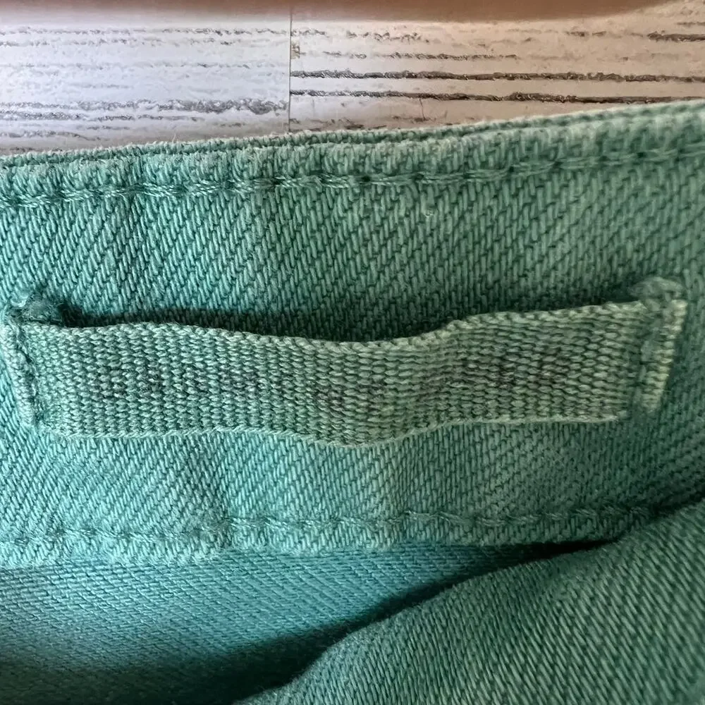 Judy Blue Jeans Womens Size 13/31 Green Garment Dyed Boot Cut Raw Hem - Picture 9 of 16